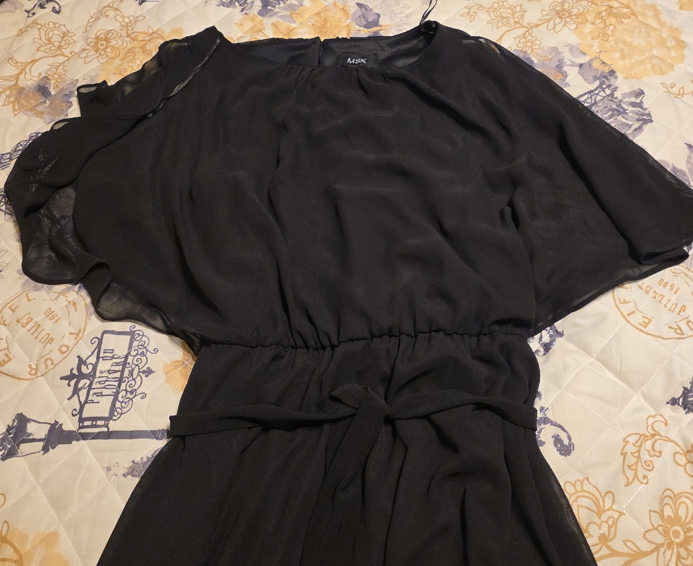 MSK Black Asymmetrical Dress